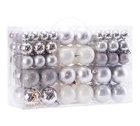 Sea Team 100 pcs Regalo de Adorno de Bola Navidades Inastillables en Festivos, Reutilizables, Paquete de Regalar portátil para Decorar el Arbol de Navidad