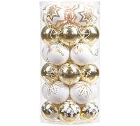 Sea Team 60 mm/2,36" - Juego de Adornos Pintados en Color y Brillantes y Bolas Colgantes para árbol de Navidad, 30 Piezas