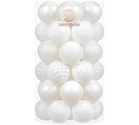 Sea Team 60mm/2.36" Set de Navidad Brillantes delicados artilugios Decorativos, Pintado en Color de Contraste decoración de Bolas Colgantes de árboles de Navidad - 41 Piezas