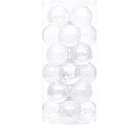 Sea Team 70mm/2.76" Adornos Variados Transparentes Bolas de Navidad,Decoraciones Ornamentales Resistente.para Colgar en el árbol de Navidad,Paquete de Regalar Portátil Set de Navidad(24pcs)