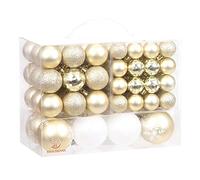 Sea Team 99 Piezas Surtidas de Adornos de Bolas de Navidad Juego de Adornos Colgantes Decorativos de Temporada Inastillables con Paquete de Regalo para Decoraciones Navideñas de Árbol de Navidad