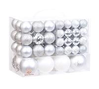 Sea Team 99 Piezas Surtidas de Adornos de Bolas de Navidad Juego de Adornos Colgantes Decorativos de Temporada Inastillables con Paquete de Regalo para Decoraciones Navideñas de Árbol de Navidad