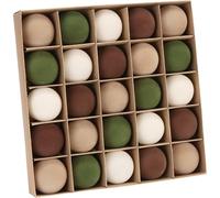 Sea Team - Juego de 25 adornos de bolas de Navidad con terciopelo para árbol de Navidad, adornos colgantes decorativos, decoraciones de plástico irrompibles para árbol de Navidad, corona, guirnalda