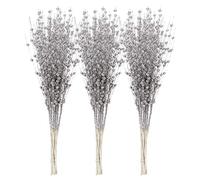 Sea Team - Paquete de 24 Adornos Tallos Bayas con Purpurina Artificial, Palos Decorativos Cuentas, ramitas Brillantes, Picos, Ramas para árbol de Navidad, jarrón pequeño, Vacaciones, Bodas, Fiestas