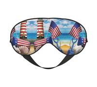 Sea to Shining Sea - Funda cómoda con estampado patriótico para todas las ocasiones, bloquea la luz, ideal para acampar, turnos, bloquea bien la luz