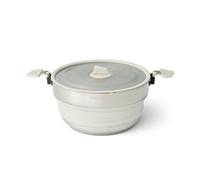 SEA TO SUMMIT Detour - Olla plegable de acero inoxidable de 5 litros, para 2 a 4 personas, asas extraíbles seguras, compatible con placa de inducción, utensilios de cocina de camping de acero