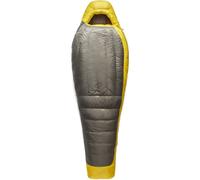Sea to Summit - Spark - Saco de Dormir Ultraligero Regular (-18 °C) - Forma de Momia - Longitud Completa - 850+ Loft Ultra-Dry Down - Clima frío - para mochileros - Gris y Amarillo - 1113 g
