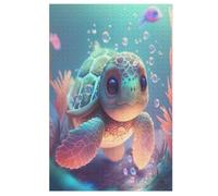 Sea Tortue - Puzzle de madera adulto 1000 P - Challenge Puzzles - Adultos y niños a partir de 12 años (78 × 53 cm)
