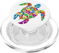Sea Turtle Decor Ocean Life Creatures Beach Colorful White PopSockets PopGrip para MagSafe