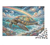 Sea Turtle Fantasy Rompecabezas 1000 Piezas Ilustrados - Ocean Surreal Art Style -Regalo Navidad Adultos Papel DIY Acertijos Inteligentes 52x38cm/1000pcs
