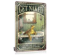 Sea Turtle Get Naked Unless You Are Just Visitino Don'T Make It Weird Sign Cartel de estaño Decoración de pared Cocina Decoración de Habitación Decoración de Apartamento Decoración Estética para