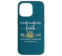 Sea Turtle I Will Walk by Faith Not Sight When I Cannot See Carcasa para iPhone 14 Pro MAX