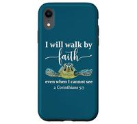 Sea Turtle I Will Walk by Faith Not Sight When I Cannot See Carcasa para iPhone XR