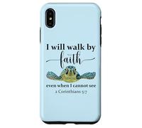 Sea Turtle I Will Walk by Faith Not Sight When I Cannot See Carcasa para iPhone XS MAX