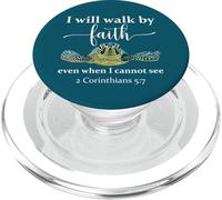 Sea Turtle I Will Walk by Faith Not Sight When I Cannot See PopSockets PopGrip para MagSafe