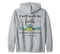 Sea Turtle I Will Walk by Faith Not Sight When I Cannot See Sudadera con Capucha