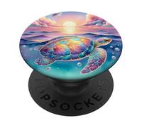 Sea Turtle Phone Grip Beach Cell Phone Pop Out Button Holder PopSockets PopGrip Adhesivo