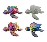 Sea Turtle Statue - Realistic 3D Printed Articulated Turtle Sculpture | Interactive Animal Model, Desktop Ornament Decoration For Study Table Shelf Bedroom Kid Room Gift Collectible Turtles Statue