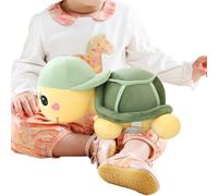Sea Turtle Stuffed Animal, Plush Turtles with Hat, Soft Cuddly Travel Doll, Skin-Friendly Comfort Toy, Linda Theme Figure for Baby Shower, Beach, Nursery, Travel, Gift, Kids, Companion