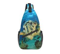 Sea Turtle Underware Ocean Cross Chest Bag Diagonalmente Sling Mochila Crossbody Bolsa de Hombro Viajes Senderismo Mochilas para Hombres Mujeres