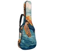 Sea Turtles - Funda acolchada para guitarra acústica con bolsillos ajustables para correa de hombro, Multicolor 09, 42.9x16.9x4.7 in, Mochila informal