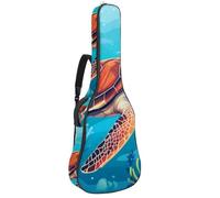Sea Turtles - Funda acolchada para guitarra acústica con bolsillos ajustables para correa de hombro, Multicolor 04, 42.9x16.9x4.7 in, Mochila informal