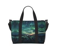 Sea under the Aurora Borealis - Bolso de mano cruzado para mujer, bolso de mano casual con cremallera, adecuado para el trabajo, viajes, fitness, viajes