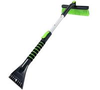 SEAAES Rascador de Hielo con Cepillo de Nieve para Parabrisas de Coche, Cepillo de Nieve Extensible Mejorado con Agarre de Espuma para Ventanas de vehículos SUV