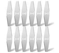 SEABABOO 12PCS Cuchillas De Repuesto Para Cortacésped Cuchillas Cortador de Césped Cuchilla Cortabordes Cuchillas para Cortacésped Metal Accesorios para cuchilla de repuesto para cortadora de césped