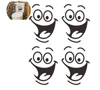 SEABABOO 4pcs ExtraíBle De Dibujos Animados Cara Para Wc Etiqueta Decorativa FáCil De Quitar Pegatina La Etiqueta Engomada Wc ExtraíBles Vinilo ExtraíBle De Dibujos Vinilo Cara Sonriente 24 * 18cm