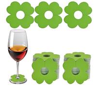 SEABABOO Marcadores De Copas De Vino De Papel Trébol De Cuatro Hojas 100 Piezas Marcadores De Copas De Vino De Amuleto Etiqueta De Copas De Vino Identificación para Copa De Vino Champán De Fiesta
