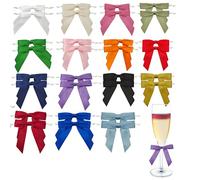 SEABABOO Marcadores De Copas De Vino Pajarita 30 Piezas Marcadores De Lazos Copa De Vino Identificador De Copas De Vino Pajarita Marcadores Para Copas De Vino Copas De Champán Fiesta (Color, 7cm)