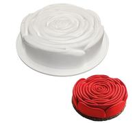 SEABABOO Molde Para Pastel Forma De Rose Grande 6 In Molde Para Hornear De Silicona Rosa Molde De Pastel De Flores Bandeja De Silicona Para Tartas para Brownie De Tarta De Crema