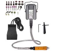 Seababyhouse 1/4HP Amoladora Eléctrica Multiherramienta Herramienta Rotativa Eje flexible que cuelga la amoladora Carver Kit, control de pedal,780W fuerte potencia, eje flexible de metal, 23000 RPM
