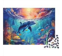 Seabed A School of Fish (1) Puzzles Imposible, Juego Educativo 1000 Piezas para Adultos Y Niños, Regalos A Partir De 12 Años 500pcs (52x38cm)