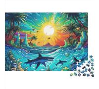 Seabed A School of Fish (2) Puzzle Imposible,desafío for Adults Entretenimiento Creativo 1000 Piezas Obra De Arte De Juego De para Adultos Y Niños A Partir De 12 Años 1000pcs (75x50cm)