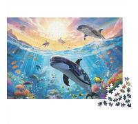 Seabed A School of Fish (6) Puzzles Rompecabezas De Papel Ecológicos 1000 Piezas Obra De Arte De Juego De para Adultos Y Niños 300pcs (40x28cm)