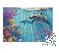Seabed A School of Fish (7) Puzzles Rompecabezas De Papel Ecológicos 1000 Piezas Obra De Arte De Juego De para Adultos Y Niños 300pcs (40x28cm)