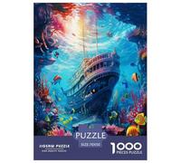 Seabed A School of Peces Puzzles Imposible,desafío for Adults Juego EduGatoivo 1000 Piezas Obra De Arte De Juego De para Adultos Y Niños A Partir De 12 Años 70x50cm/1000pcs