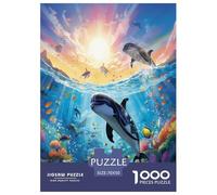 Seabed A School of Peces Puzzles Imposible,desafío for Adults Juego EduGatoivo 1000 Piezas Obra De Arte De Juego De para Adultos Y Niños Mayores De 12 Años 70x50cm/1000pcs