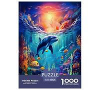 Seabed A School of Peces Puzzles Imposible,desafío para Adultos Juego EduGatoivo 1000 Piezas Obra De Arte De Juego De para Adultos, Regalos A Partir De 14 Años 38x26cm/1000pcs