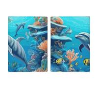 Seabed Coral Fish Dolphins - Soporte para pasaporte, protector para tarjetas de identificación, soporte para pasaporte, pasaportes, portafolios de viaje, funda para documentos para mujeres y hombres