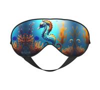 Seabed Coral Seabed - Antifaz reversible de poliéster con correa ajustable para máxima comodidad y bloqueo de luz