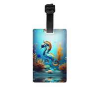 Seabed Coral Seabed - Etiqueta de privacidad para bolsa de golf, maletín desmontable (3.3 x 2.1 pulgadas), bolsa escolar para niños, etiqueta de bolsa deportiva, etiqueta de equipaje de viaje