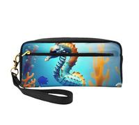 Seabed Coral Seabed - Neceser pequeño para maquillaje, estuche de doble cara de piel sintética