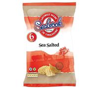 Seabrook Por Su Corte En Las Patatas Fritas De Sal Marina 25g X 6 Por Paquete (Paquete de 2)
