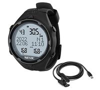 SEAC Action, Ordenador para Buceo con Botella y apnea, Diario de inmersiones, planificador, alarmas de Seguridad, Negro HR + USB