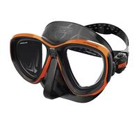 SEAC Afrodite - Máscara de Buceo de Bajo Volumen con Lentes de Cristal Templado 3 mm, Faldón de Silicona Suave, Hebilla 3D Ajustable y Compatible con Lentes Ópticas Correctivas (-1.0 a -6.0)