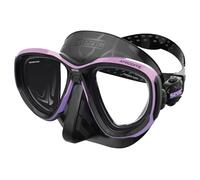 SEAC Afrodite - Máscara de Buceo de Bajo Volumen con Lentes de Cristal Templado 3 mm, Faldón de Silicona Suave, Hebilla 3D Ajustable y Compatible con Lentes Ópticas Correctivas (-1.0 a -6.0)