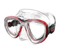 SEAC Afrodite - Máscara de Buceo de Bajo Volumen con Lentes de Cristal Templado 3 mm, Faldón de Silicona Suave, Hebilla 3D Ajustable y Compatible con Lentes Ópticas Correctivas (-1.0 a -6.0)